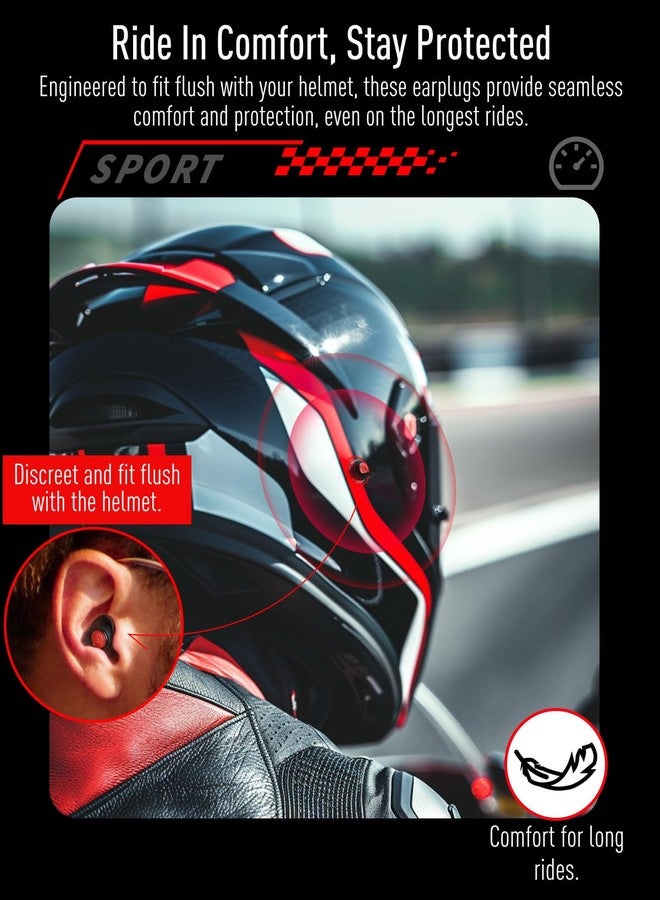 Hearprotek Motorcycle Ear Plugs, 3pairs Reusable earplugs for Wind Noise Reduction-Comfortable Ear Protection Under Helmet for motocycles,Motobike,Racing-Gifts for Motorcycle Lovers (24dB) - Image 3